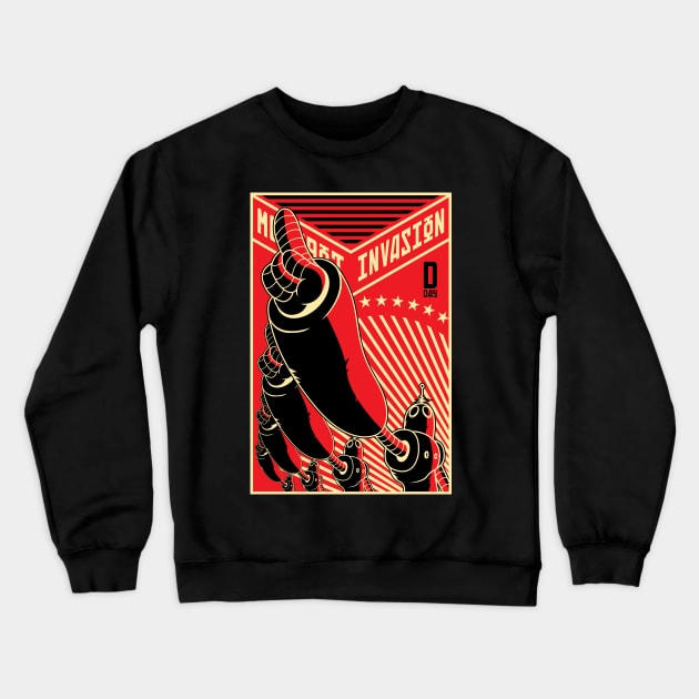 Robot Invasion Crewneck Sweatshirt by Profeta999